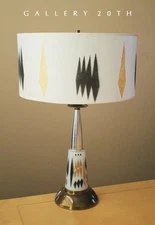 ATOMIC AWESOME!  MCM TABLE LAMP LIGHT UP BASE VTG 50S SPUTNIK MID CENTURY MODERN
