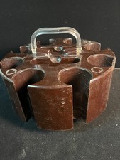 Vintage Bakelite Poker Chip Caddy Holder Lucite Handle