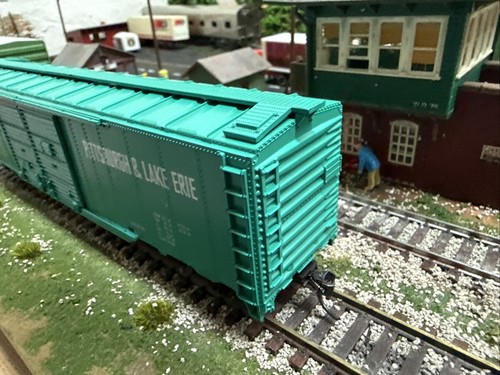 Athearn HO Pittsburgh & Lake Erie (NYC) #5802 50’ voiture boîte double porte sans boîte - Photo 5/8