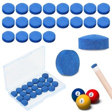 Pool Cue Tips Kit, 20 Pieces Billiard Pool Cue Tips Pools Stick Tip with Stor...