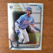 2022 Bowman Chrome  Bobby Witt Jr Kansas City Royals Rookie Card #77 SHARP RC. rookie card picture
