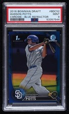 2016 Bowman Draft Chrome Picks Blue Refractor 75/150 Hudson Potts PSA 9 MINT 0c6
