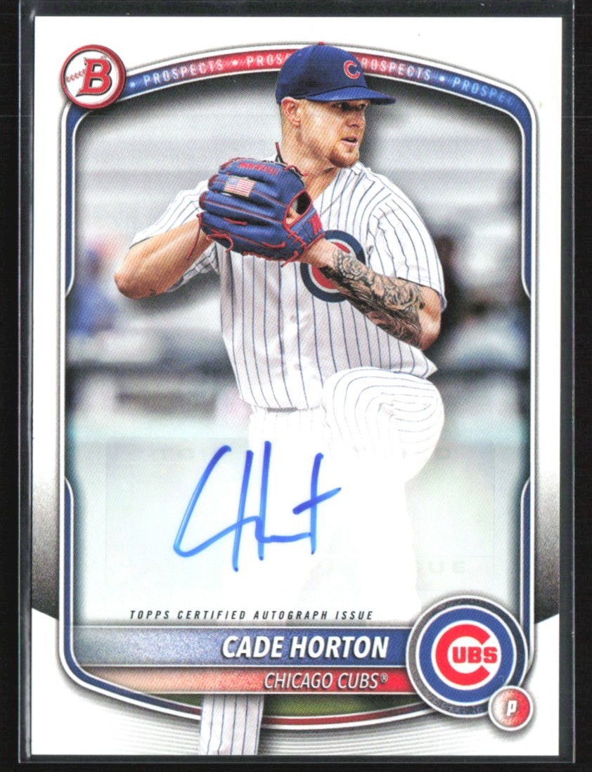Cade Horton 2025 Bowman Prospects Auto #BPA-CHO Chicago Cubs