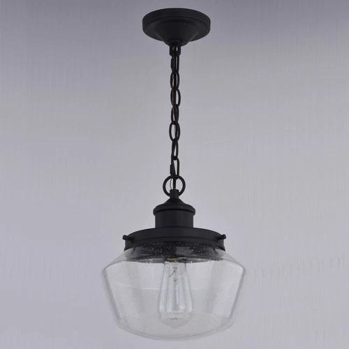 Vaxcel Lighting T0547 Collins 1 Light 10"W Pendant - Black - Picture 5 of 10