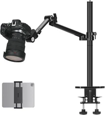 TARION TitanRig Lite Z Desk Camera Arm – Clamp Mount with 1/4” & 3/8” Adapters