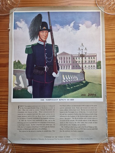1950s John Berry Uniforms of the World Wool Posters, Set of 12 School Prints (photo 11)