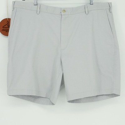 Peter Millar Pilot Twill Classic Fit Shorts Light Gray ME0B05 8'' Inseam Size 42