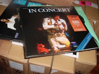 Elvis In Concert CBS (2LP Clear Viny) ships 1 bay (New & Sealed)