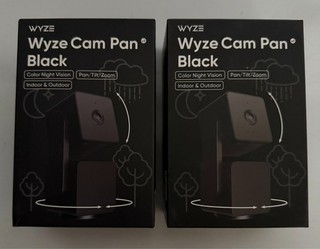 2 Pack Wyze Cam Pan v3 BLACK Indoor/Outdoor Wifi Pan/Tilt/Zoom Security Camera