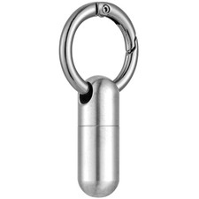 Titanium Keychain Pill Holder, Small Waterproof Case Container...