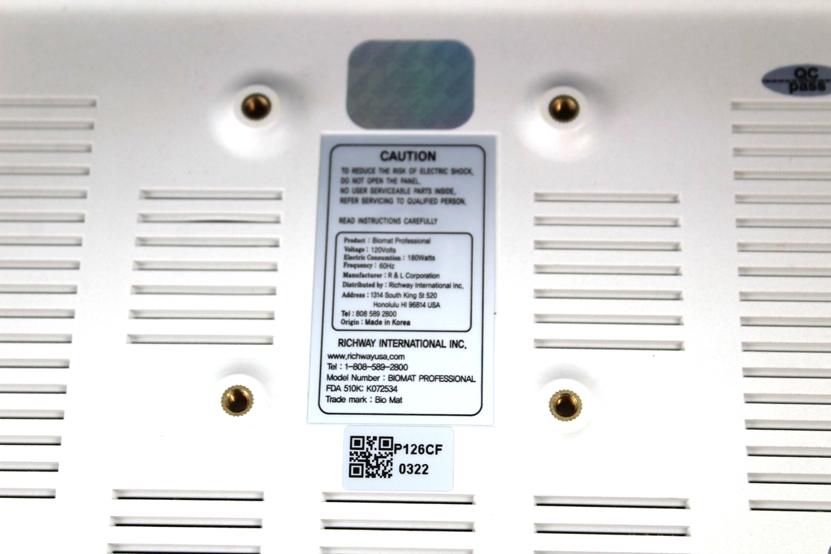 健康器具　RICHWAYINTERNATIONAL BIOMAT7000MX Richway Amethyst BioMat 7000 MX Infrared Professional & Mat Cover