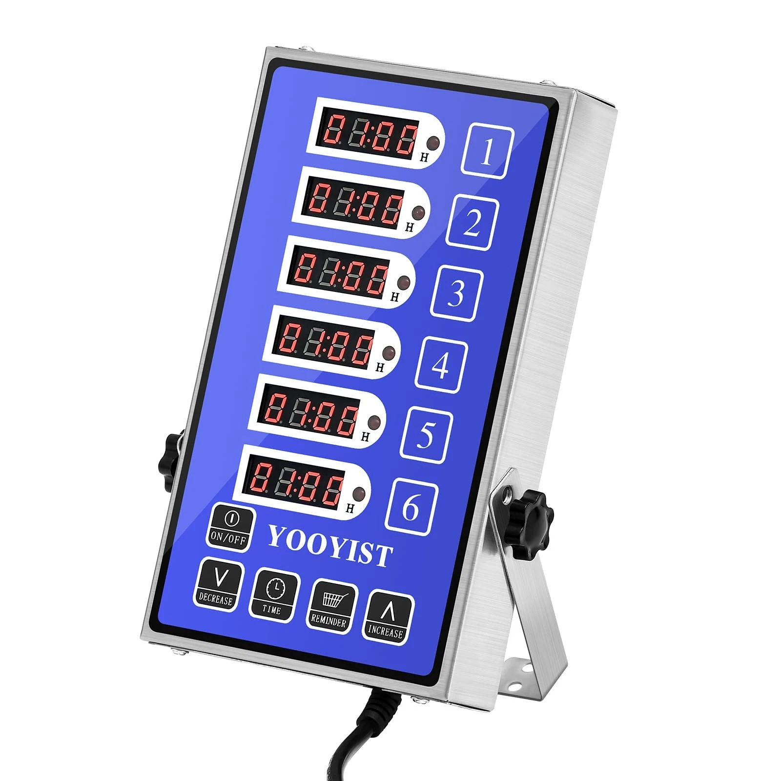 Precision Kitchen Timers for Cooking – 6 Channel Commercial Kitchen Timer Res...