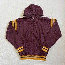 Vintage Russell Athletic Track Jacket XL Burgundy Red Made In USA 90s 1/4 Zip