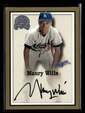 2000 Fleer Greats of the Game Maury Wills Autograph Auto Dodgers RP801