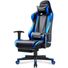 GTRACING Gaming Chair with Footrest, Ergonomic Computer Game Desk Chair, Recl...