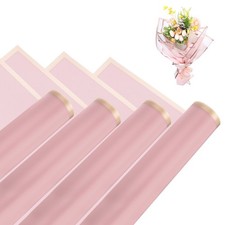 Flower Wrapping Paper, 56cm/22 Inch Pure Pink Packaging Papers, Pack of 20