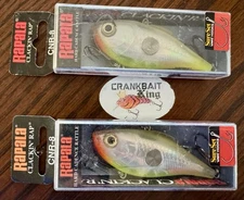 2 NOS Discontinued Rapala Clackin Rap 08 Lipless Crankbait Bone Chartreuse CNR08