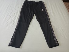 Adidas The Brand With The 3 Stripes Black Track Pants Mens Sz L Large Climacool