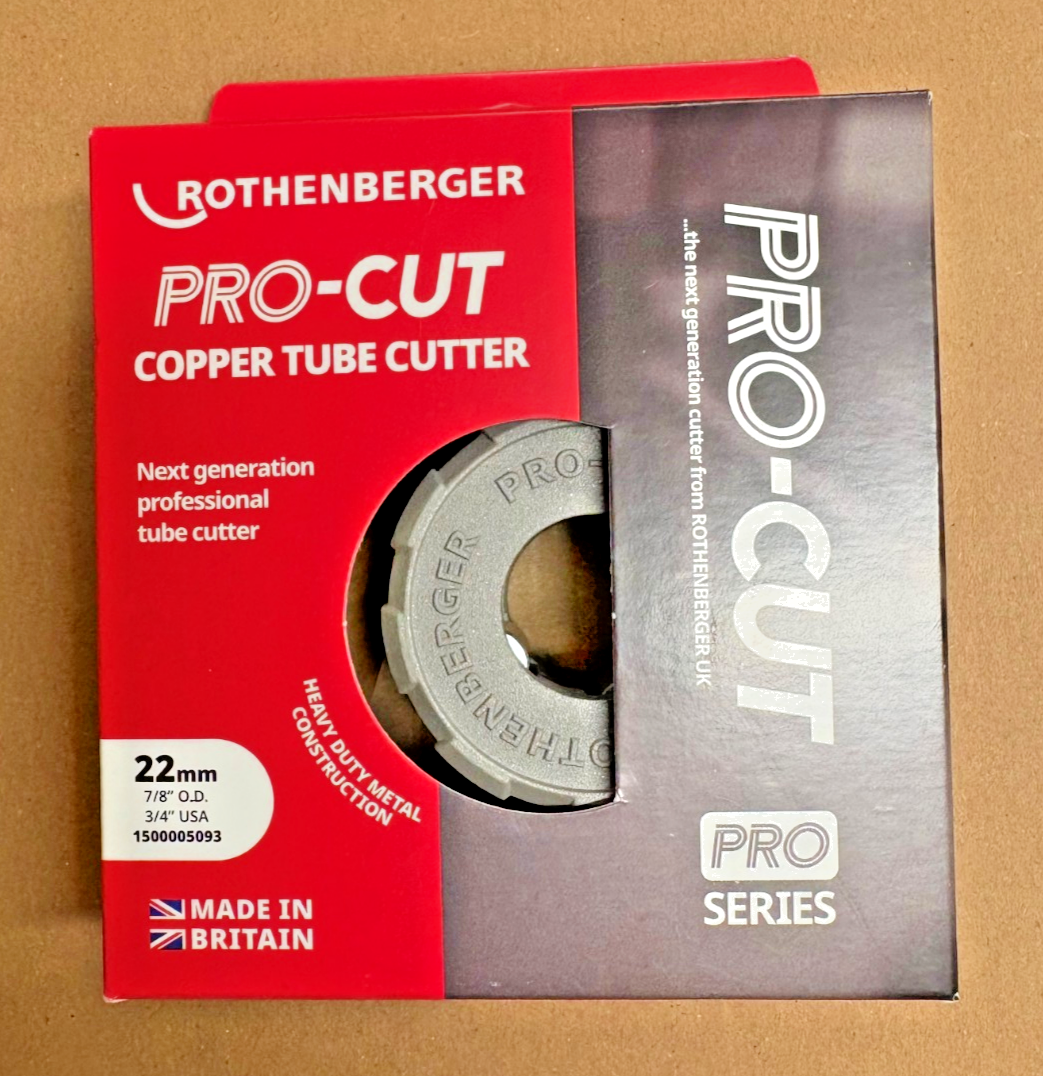 Rothenberger Pro-Cut 22mm Copper Tube Cutter Pipe Slice