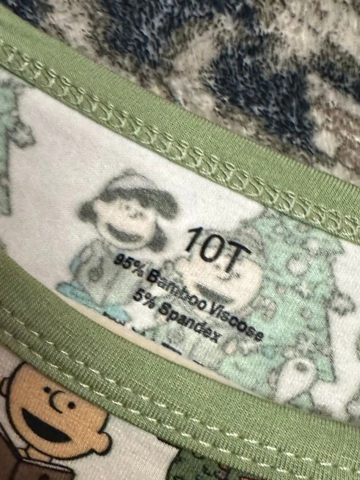 Juego de pijama de bambú de Navidad Peanuts Snoopy nuevo sin etiquetas Foto 4 de 4