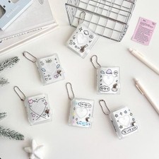 Holder Pockets Photo Transparent DIY Mini Photo Album Keychain Portable