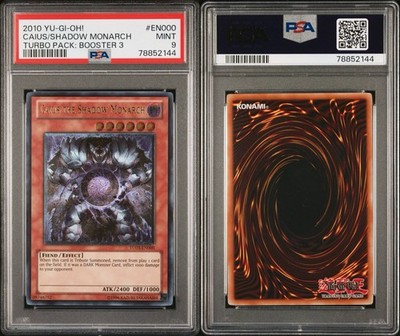 Yugioh Caius the Shadow Monarch PSA 9 Mint Turbo Pack 3 Ultimate Rare