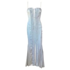 Dolce & Gabbana S/S 2004 Runway Crystal Metal Mesh Chainmail Evening Dress Gown