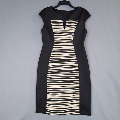 Connected Apparel Women's Sheath Dress Bodycon Midi Sleeveless V-Neck Size 10