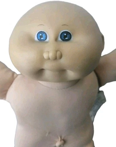 Vintage Cabbage Patch Doll Premie 16” 1978 1982 Bald Blue Eyes