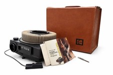 Kodak Carousel 760H Slide Projector Tested  Remote Manual Leather Case Works