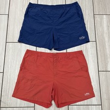Lot Of 2 Columbia PFG Swimming Trunks Men s XL Red Blue Fishing Mesh Lined