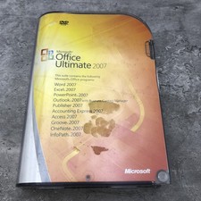 Microsoft Office Ultimate 2007 With Product Key 2 Disc Set English Academic