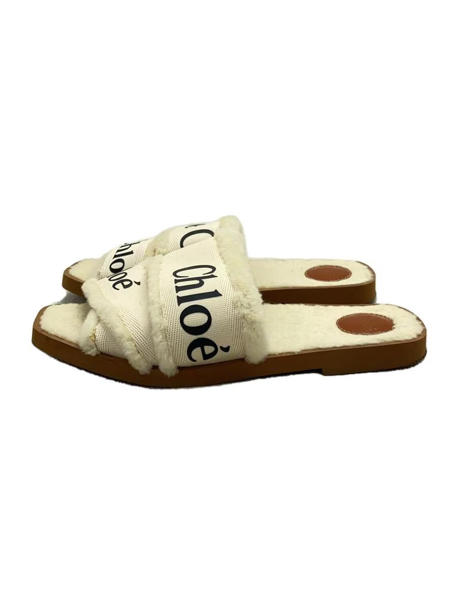 Shearling Chloe Woody Slides Chloe Woody Shearling Leather Flat