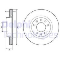 Delphi 2X Bremsscheibe Vorne Ø266 Mm Lackiert Beschichtet FüR Peugeot 308 SW II
