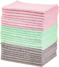 24-Pack Microfiber Cleaning Cloths 16x12 in, Ultra-Soft, Lint-Free, Reusable