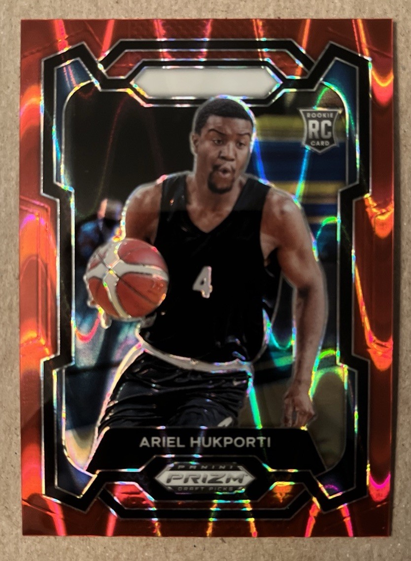 2024 Panini Prizm Draft Picks - Ariel Hukporti #78 Red Wave Prizm (RC) /225