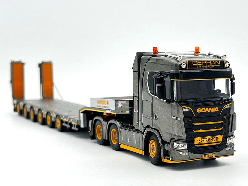Scania S 6x4 lowloader trailer (ramps) "Gerhan-Gebri" WSI truck models 1:50 - Image 3 of 4