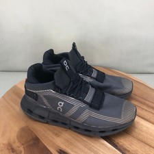 On Cloudnova Void Womens Running Shoes Black Grey Size 8 Lightweight Cushioned