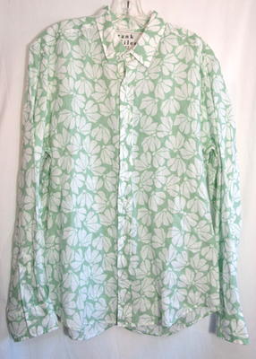 #ad #ad Frank amp; Eileen Finbar Green White Floral Linen Button Down Shirt Medium NWOT $97.47