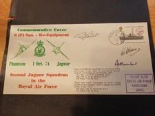 GB RAF 1974 Last Flight of Phantom No 6 Squadron, Flown in Jaguar XX730 Signed