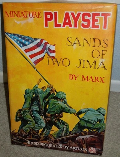 Vintage 1960's Marx HO-Scale WW2 Sands of Iwo Jima Playset Box...Super Clean!