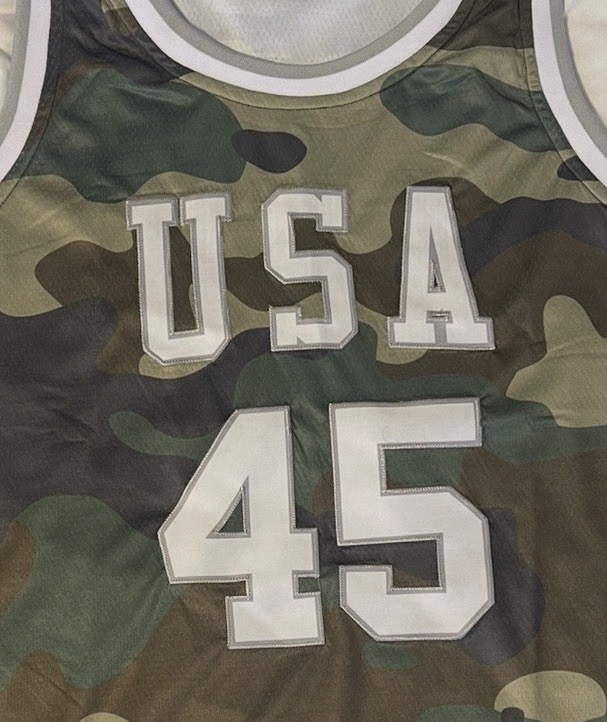 USA Basketball Jersey Custom Camo Salute To 45-47 Authentic Xxl Maga🇺🇸🔥