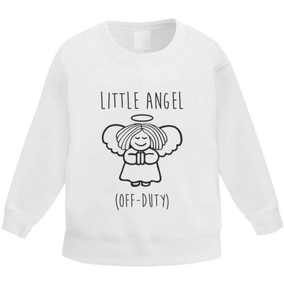 'Off-Duty Angel' Kid's Sweatshirt / Sweater / Jumper (KW047925)