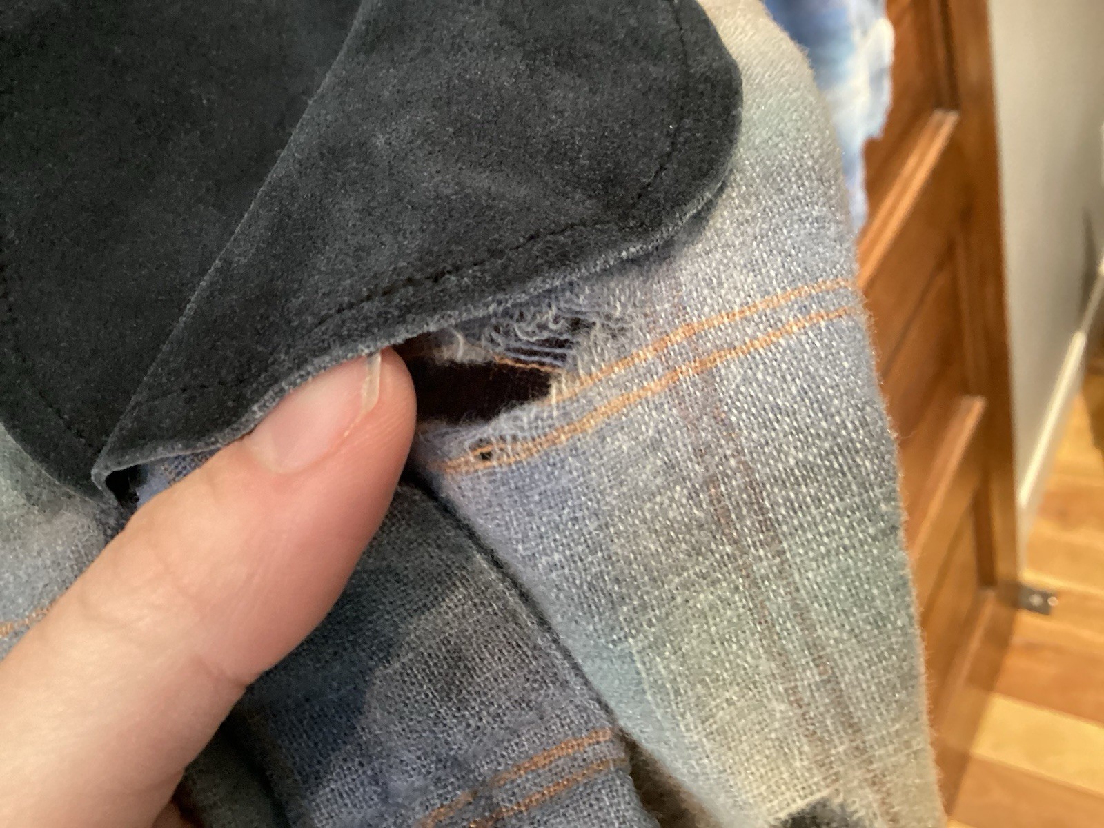 VGT 60s Pendleton Shadow Plaid Wool Loop Collar F… - image 9