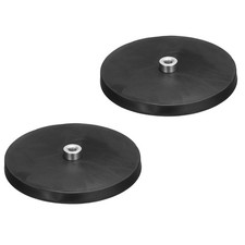 2Pcs 3.5" Rubber Coated Magnets, 88LBS Magnet Base with 1/4"-20 Threaded