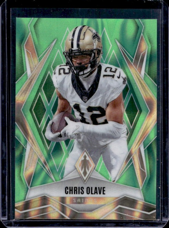 2025 Panini Phoenix Chris Olave Lime Green Lava Prizm #/225 Saints
