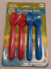 12pc Little Mimos BPA Free Forks/Spoons Set Dishwasher Safe 4mo 