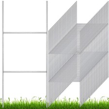 100 Pcs H Stake for Yard Sign 24'' x 10'' Metal Heavy Duty H Frame Lawn Wire ...