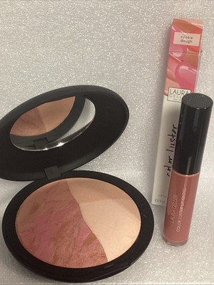 Laura Geller Supersize Super Cheek Baked Blush & Highlighter 20g & Lipgloss Set
