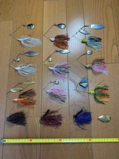 8 Spinnerbaits Buzzbait Rubber Jigs Fishing Lures Used Old Collection